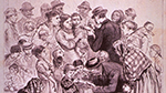 'Compulsory vaccination drive in New Jersey, ca. 1880s' National Library of Medicine, USA